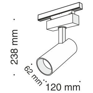 Трековый светильник Technical TR019-2-15W4K-B