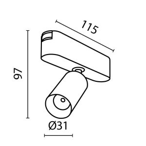 Трековый светильник Technical TR103-1-5W3K-M-B