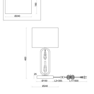 Настольный светильник Freya FR1007TL-01BS