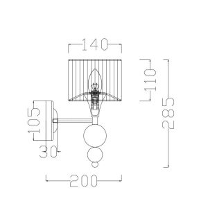 Настенный светильник (бра) Freya FR5093WL-01CH