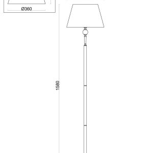 Напольный светильник (торшер) Freya FR5190FL-01BS1